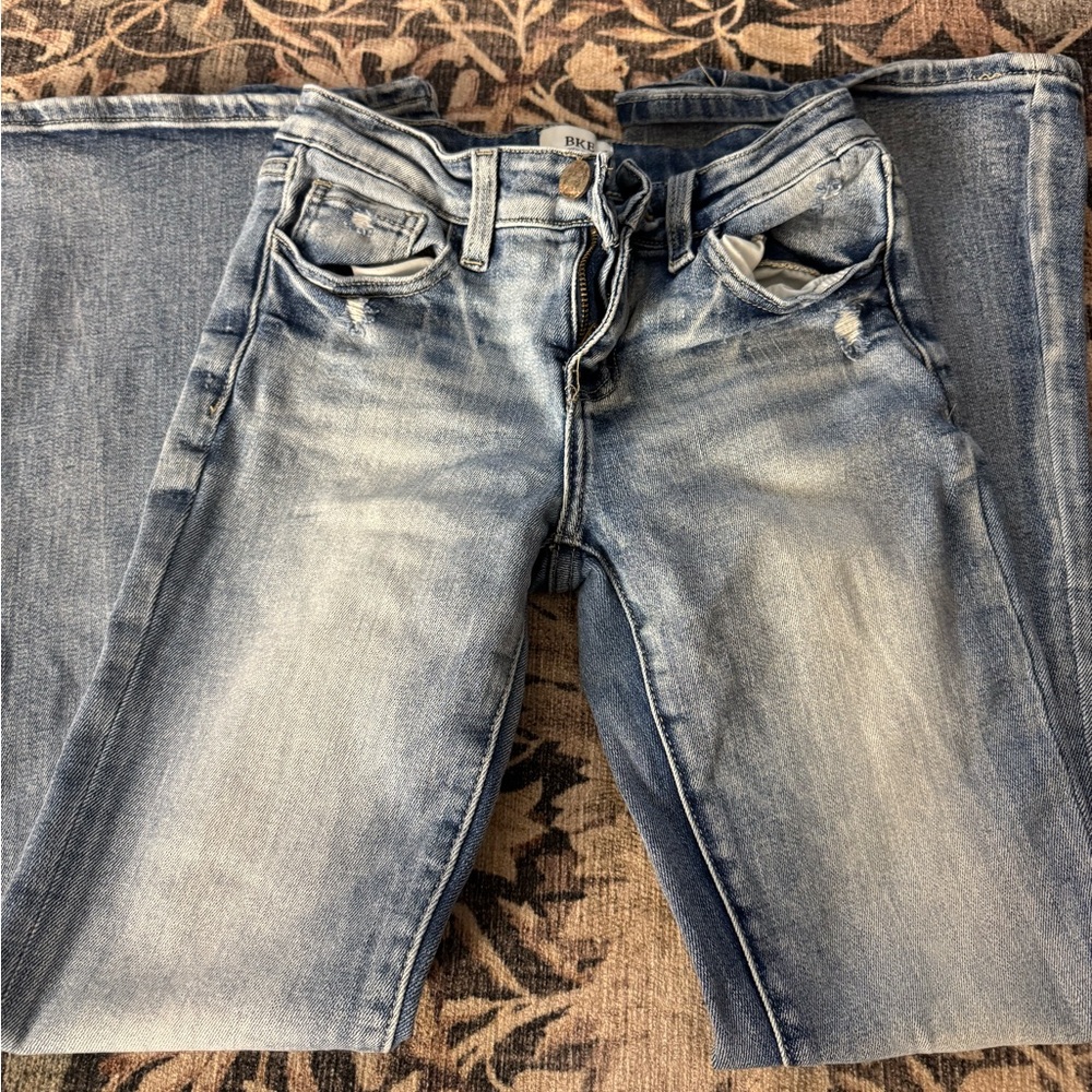 BKE Light Blue Straight Leg Jeans for Women